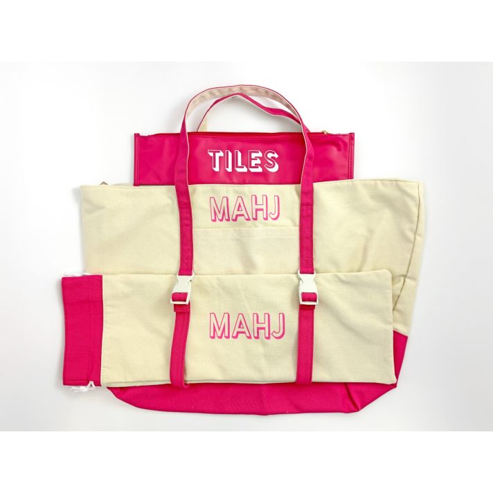 Pink Mahjong Tote Bag Set
