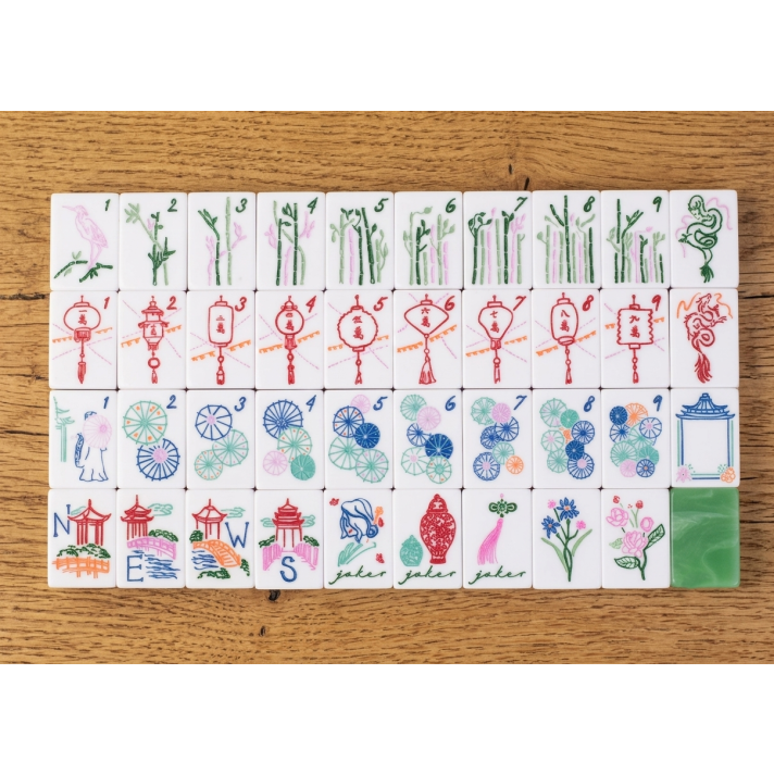 Jade Mahjong Tile Set
