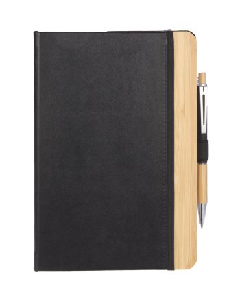 5.5” x 8.5” FSC&#174; Recycled Kia Bamboo Journal Black (BK)