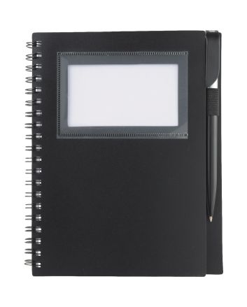 5.5&quot; x 7&quot; FSC&#174; Mix Star Spiral Notebook with Pen Black (BK)