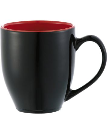 Zapata 15oz Ceramic Mug  Electric Black w/Red Trim
