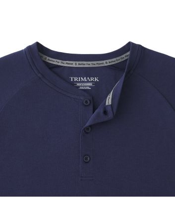 Men&#39;s SOMOTO Eco Short Sleeve Henley Vintage Navy