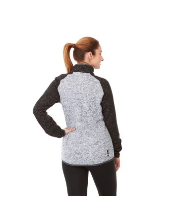 Women&#39;s VORLAGE Half Zip Knit Jacket Light Hthr Grey/Blk Smk Hthr (922) S