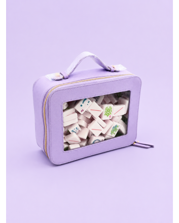 Purple Mahjong Tile Storage Bag