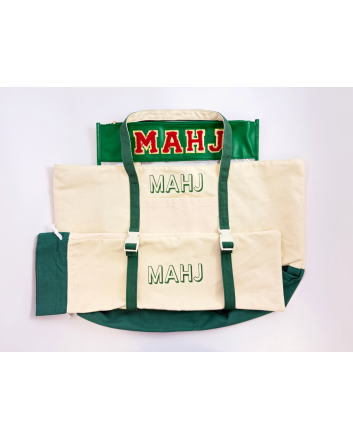 Green Mahjong Tote Bag Set