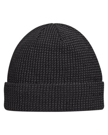 Go & Glow Reflective Beanie With Cuff BLACK WITH SILVER