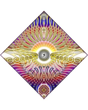 22" x 22" Full Color Bandana WHITE